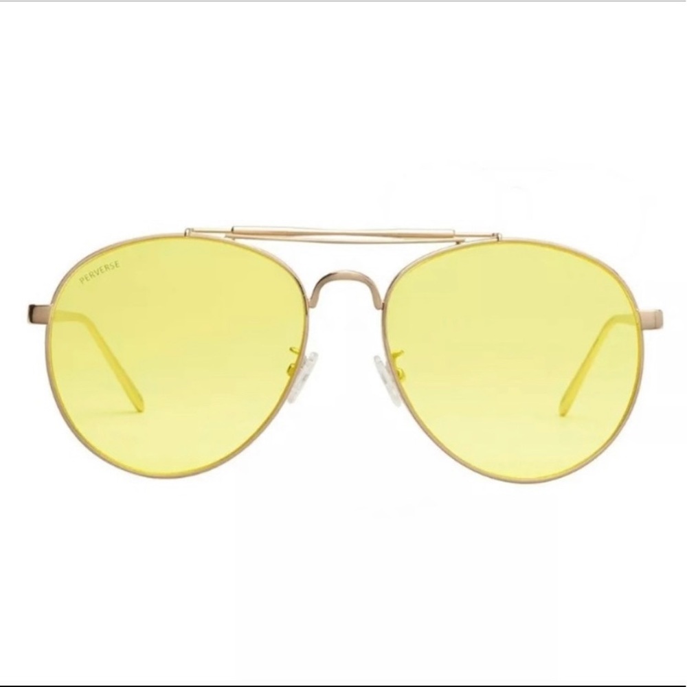 Yellow Aviator Sunglasses